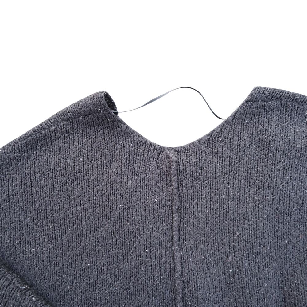 Free People Gray Fisherman Sweater Wool Blend Boho Cozy Sz SP - Picture 9 of 15